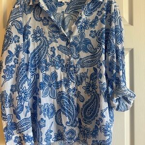 Xerena large blue paisley